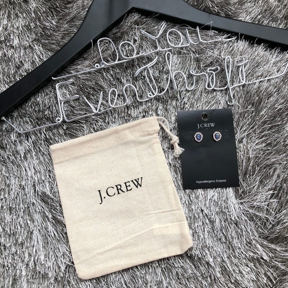 NEW J.Crew Factory Opal Geo Stud Earrings